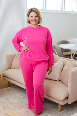 Proud Poppy Clothing Jenny Lounge Modal Blend Sweater in Magenta Clearance
