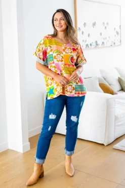 Proud Poppy Clothing Julia Linen Blend Top in Summer Crush SummerCrush Best