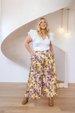 Proud Poppy Clothing Larsa Linen Blend Pants in Mirage Fashion