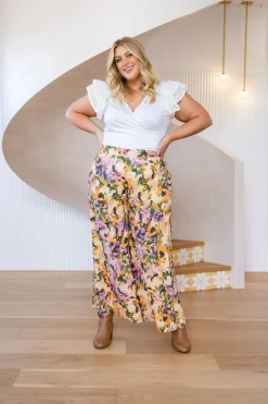 Proud Poppy Clothing Larsa Linen Blend Pants in Mirage Fashion
