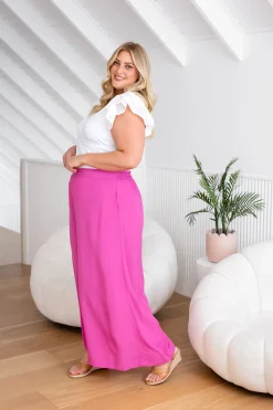 Proud Poppy Clothing Larsa Pants in Fuchsia Pink FuchsiaPink Outlet