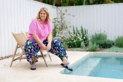 Proud Poppy Clothing Larsa Pants in Kasey Leopard by Kasey Rainbow New