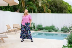 Proud Poppy Clothing Larsa Pants in Kasey Leopard by Kasey Rainbow New