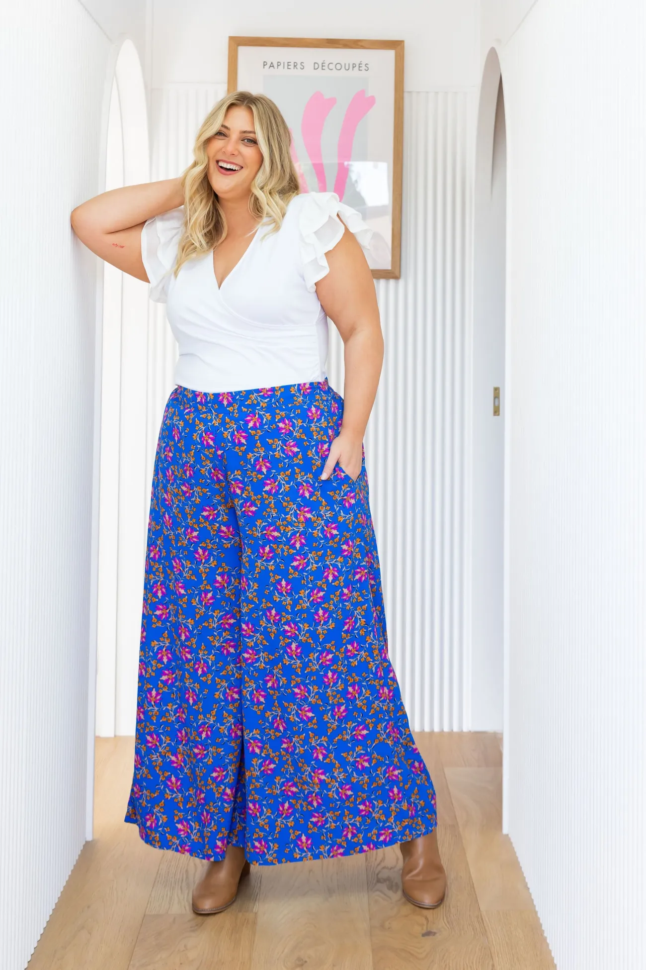 Proud Poppy Clothing Larsa Pants in Winter Blooms WinterBlooms Sale