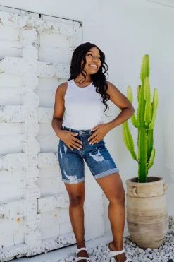 Proud Poppy Clothing Layni Denim Shorts Outlet