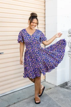 Proud Poppy Clothing Lina Dress in Purple Leopard PurpleLeopard Fashion