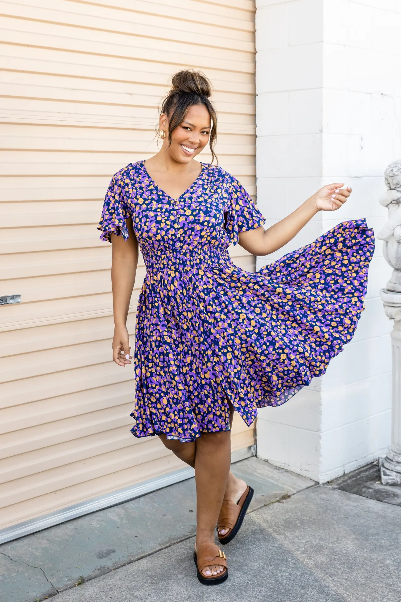 Proud Poppy Clothing Lina Dress in Purple Leopard PurpleLeopard Fashion