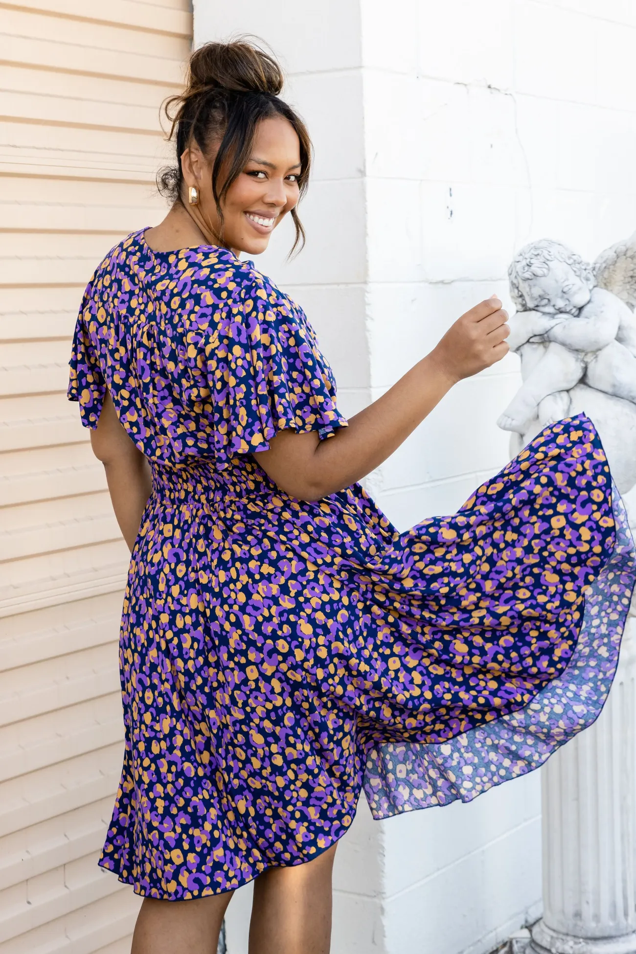 Proud Poppy Clothing Lina Dress in Purple Leopard PurpleLeopard Fashion