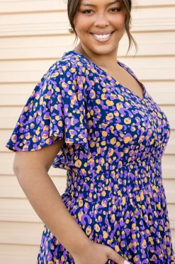 Proud Poppy Clothing Lina Dress in Purple Leopard PurpleLeopard Fashion