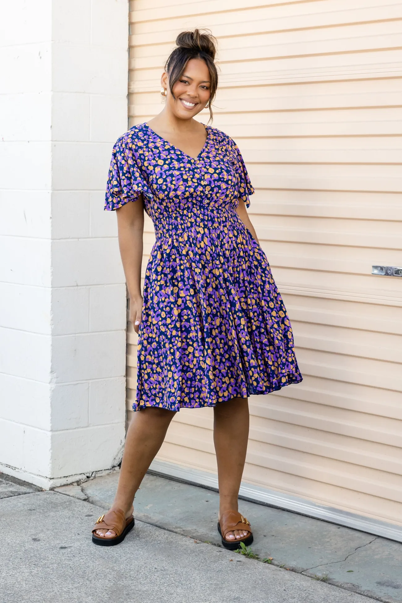 Proud Poppy Clothing Lina Dress in Purple Leopard PurpleLeopard Fashion