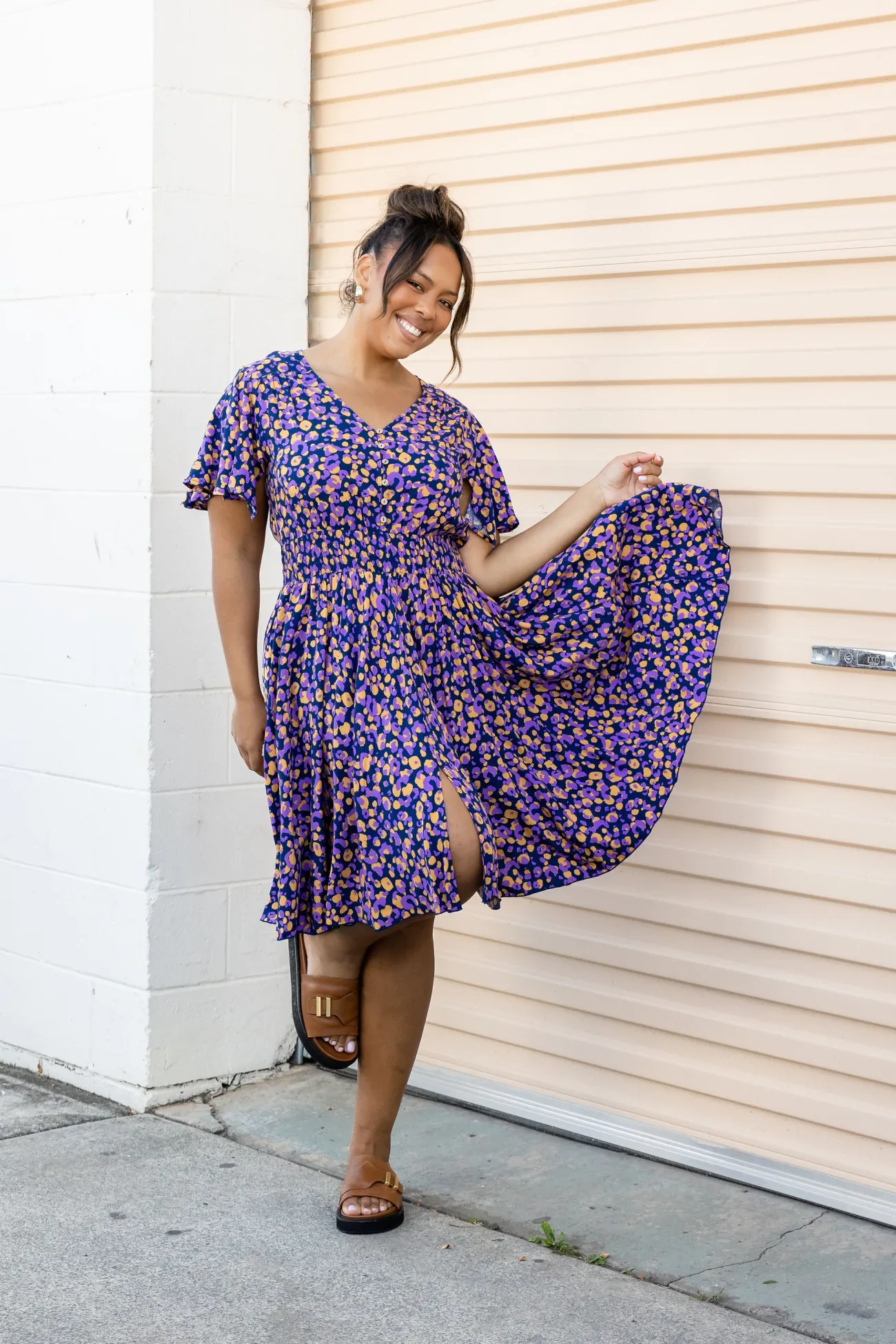 Proud Poppy Clothing Lina Dress in Purple Leopard PurpleLeopard Fashion