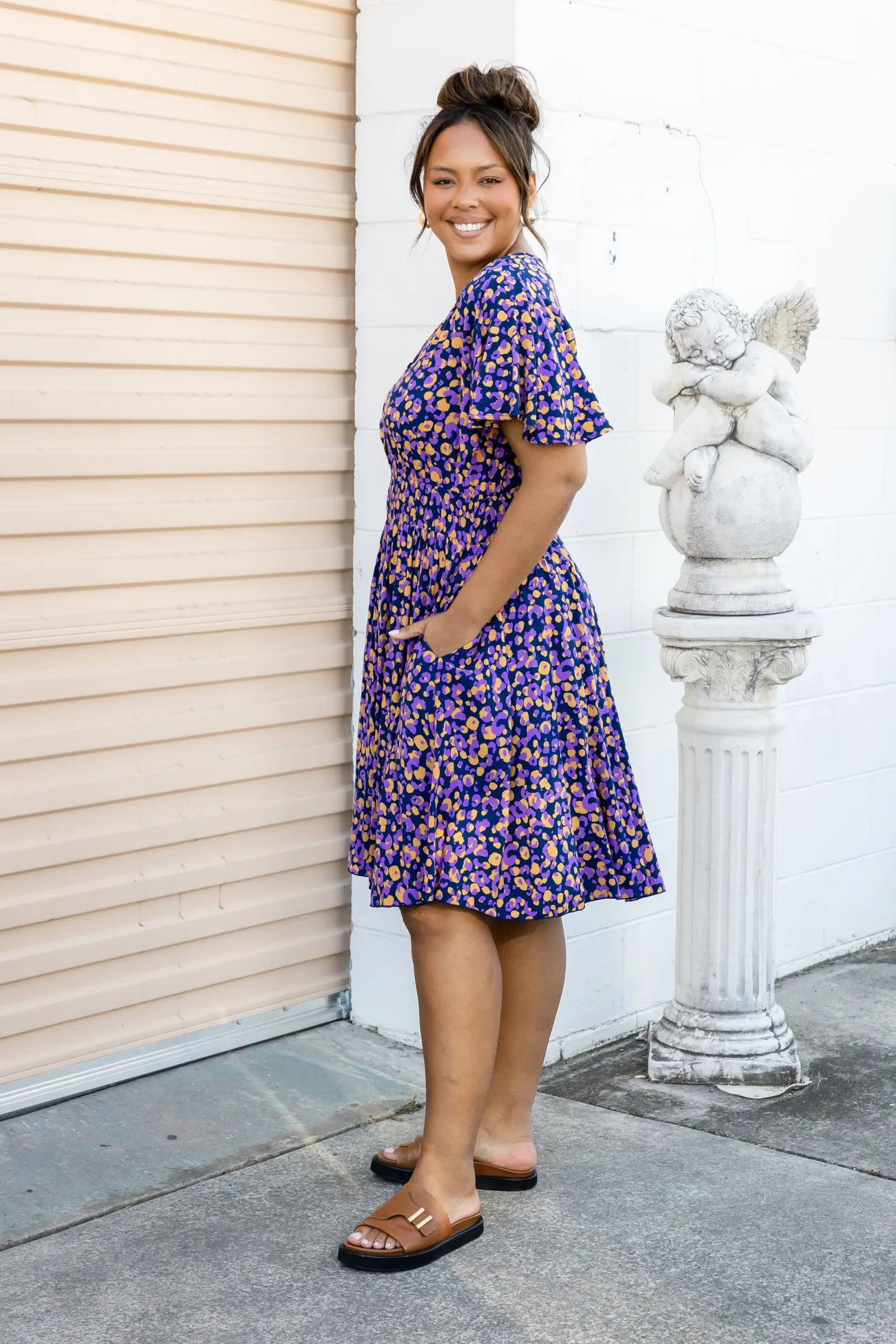 Proud Poppy Clothing Lina Dress in Purple Leopard PurpleLeopard Fashion