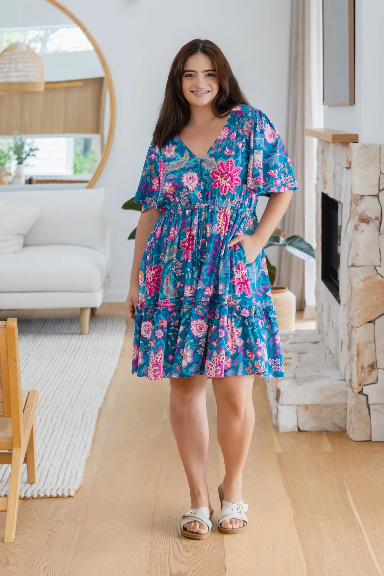 Proud Poppy Clothing Lisa Dress in Paisley Floral PaisleyFloral New