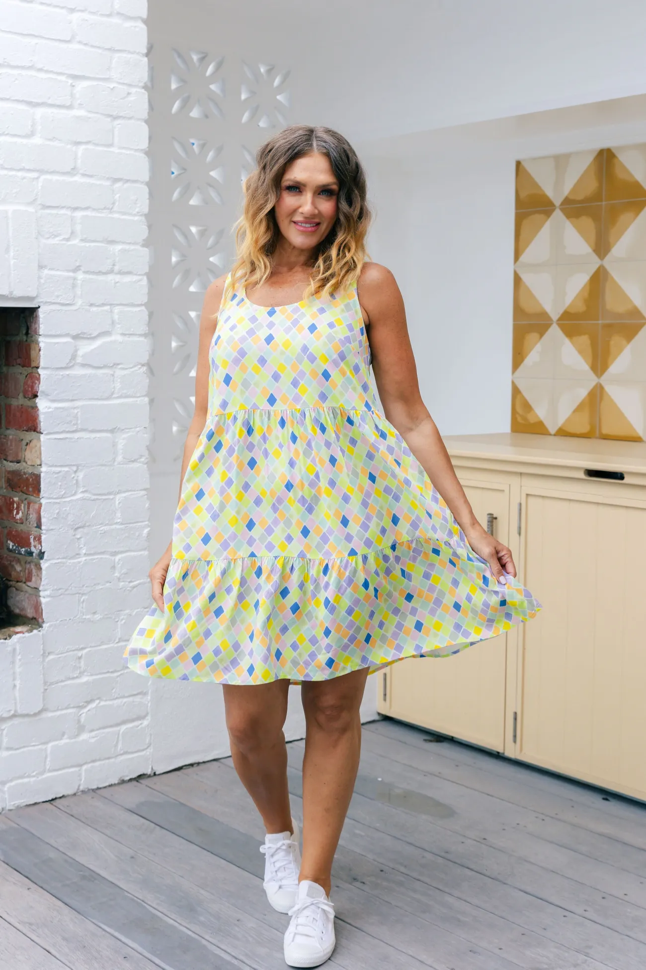 Proud Poppy Clothing Lover Dress in Diced New