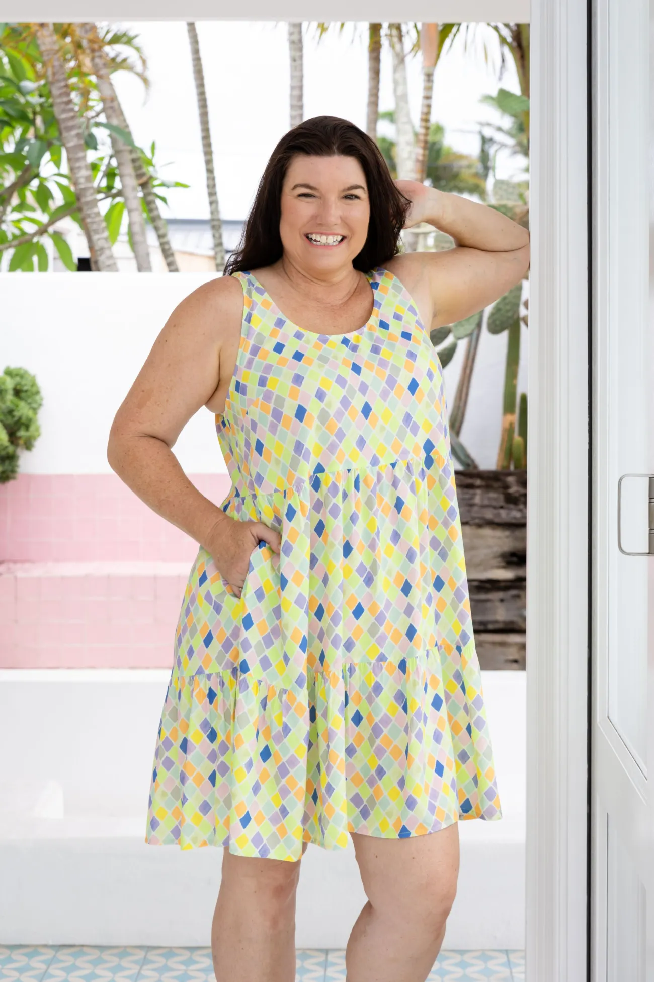 Proud Poppy Clothing Lover Dress in Diced New