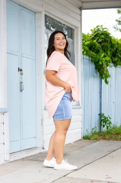 Proud Poppy Clothing Macey Hi-Low T-Shirt in Blush Pink BlushPink Outlet