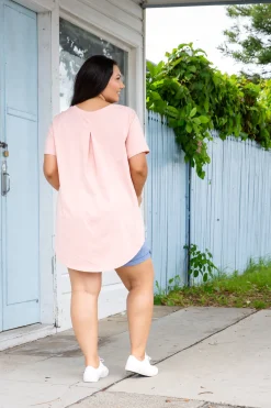Proud Poppy Clothing Macey Hi-Low T-Shirt in Blush Pink BlushPink Outlet