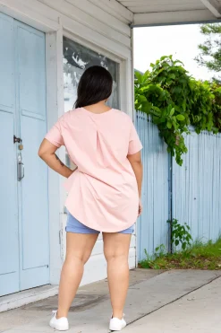 Proud Poppy Clothing Macey Hi-Low T-Shirt in Blush Pink BlushPink Outlet