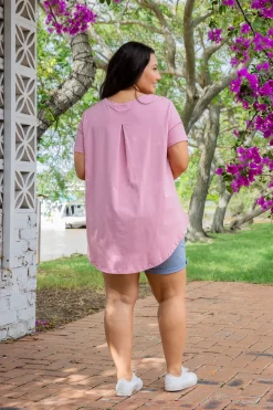 Proud Poppy Clothing Macey Hi-Low T-Shirt in Mauve Clearance