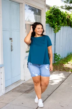 Proud Poppy Clothing Macey Hi-Low T-Shirt in Teal Online