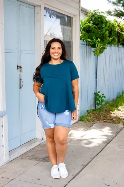 Proud Poppy Clothing Macey Hi-Low T-Shirt in Teal Online