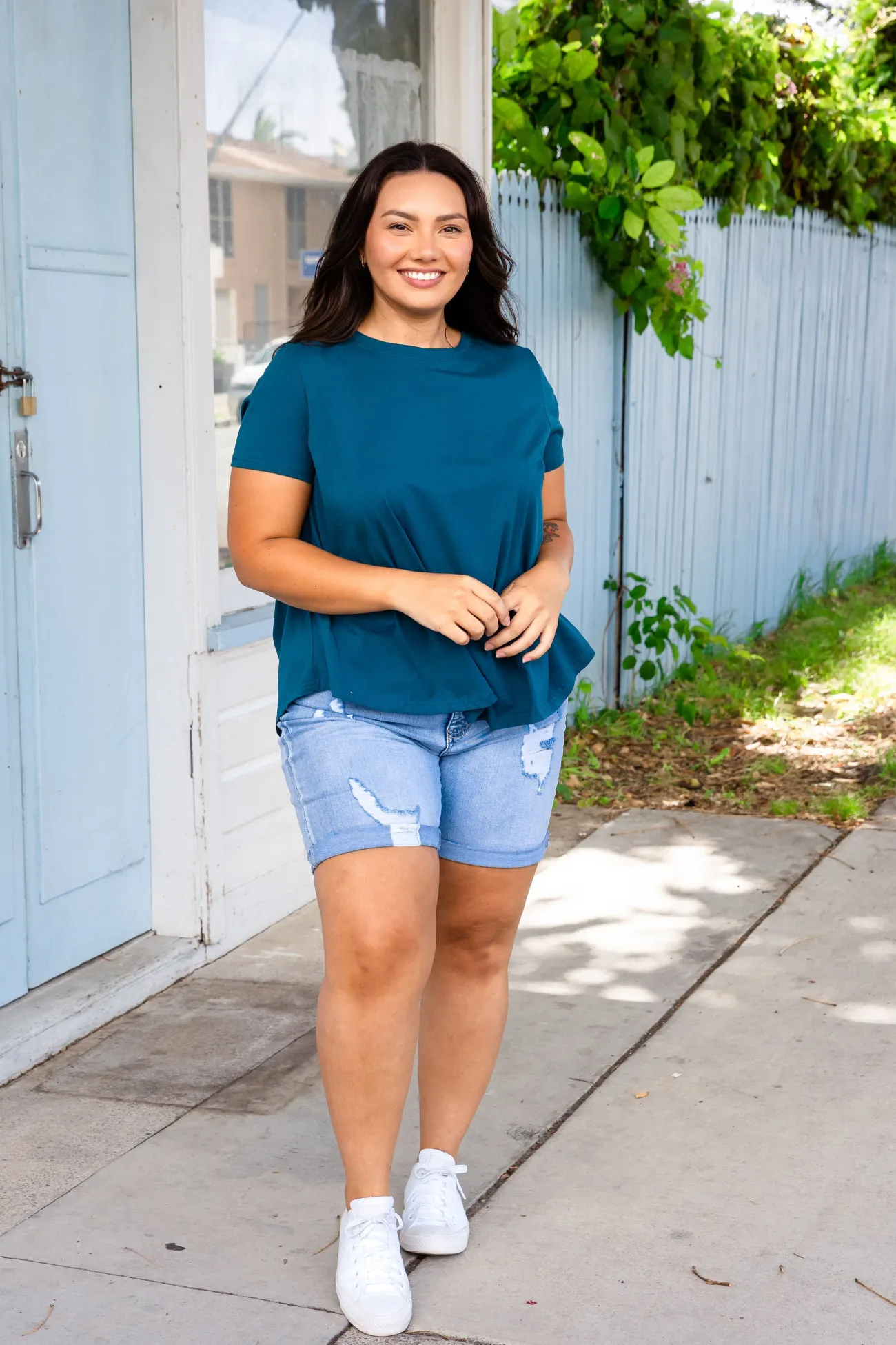 Proud Poppy Clothing Macey Hi-Low T-Shirt in Teal Online