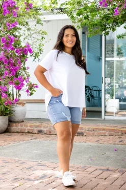 Proud Poppy Clothing Macey Hi-Low T-Shirt in White Best