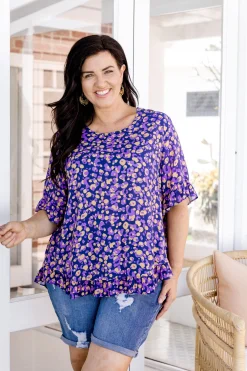 Proud Poppy Clothing Magnolia Purple Leopard Print Top Online