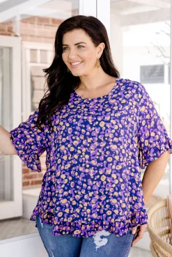 Proud Poppy Clothing Magnolia Purple Leopard Print Top Online