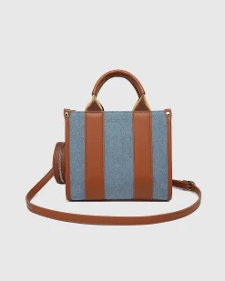 Proud Poppy Clothing Manhattan Mini Tote Bag in Light Denim by Louenhide Hot