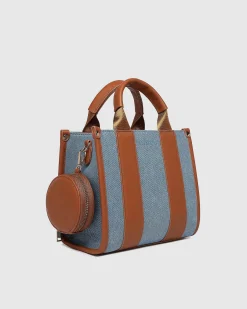 Proud Poppy Clothing Manhattan Mini Tote Bag in Light Denim by Louenhide Hot