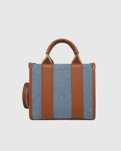 Proud Poppy Clothing Manhattan Mini Tote Bag in Light Denim by Louenhide Hot