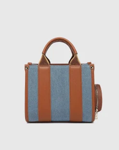Proud Poppy Clothing Manhattan Mini Tote Bag in Light Denim by Louenhide Hot