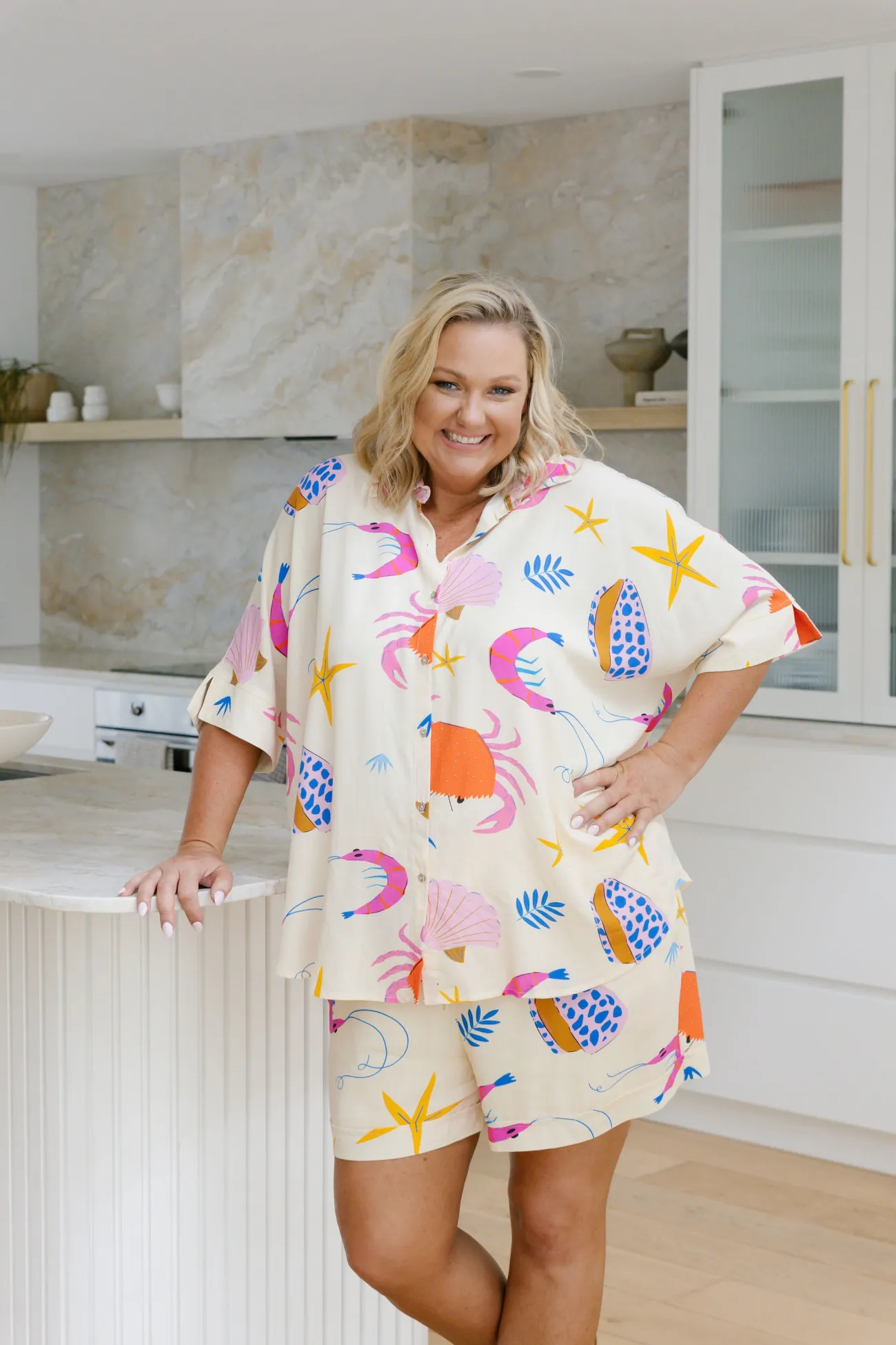 Proud Poppy Clothing Marlo Bamboo Blend Shirt in Crabby Patty CrabbyPatty Sale