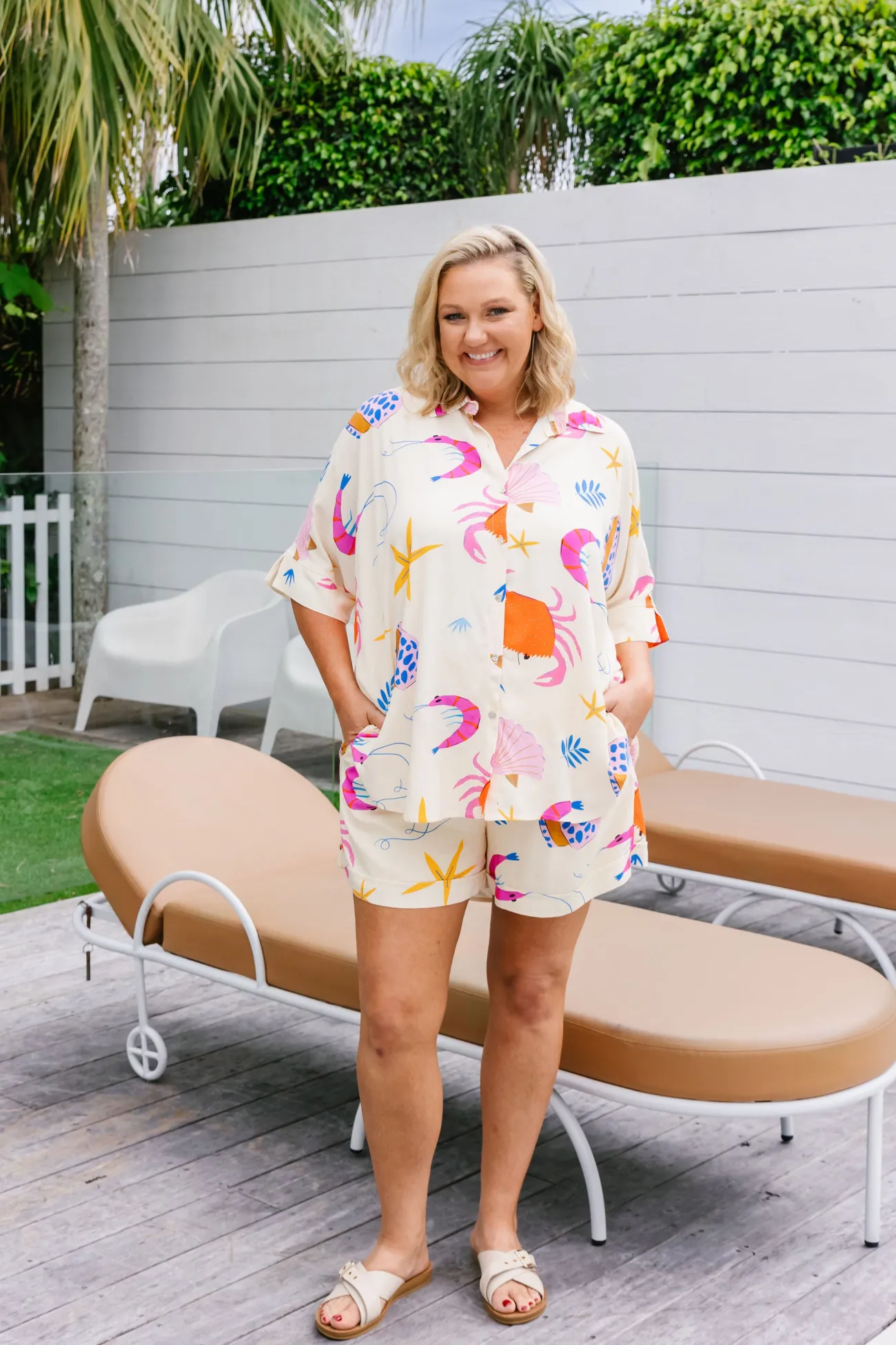 Proud Poppy Clothing Marlo Bamboo Blend Shirt in Crabby Patty CrabbyPatty Sale