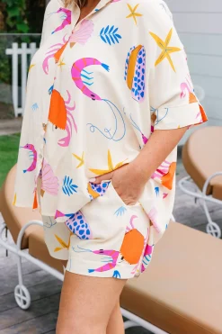 Proud Poppy Clothing Marlo Bamboo Blend Shirt in Crabby Patty CrabbyPatty Sale