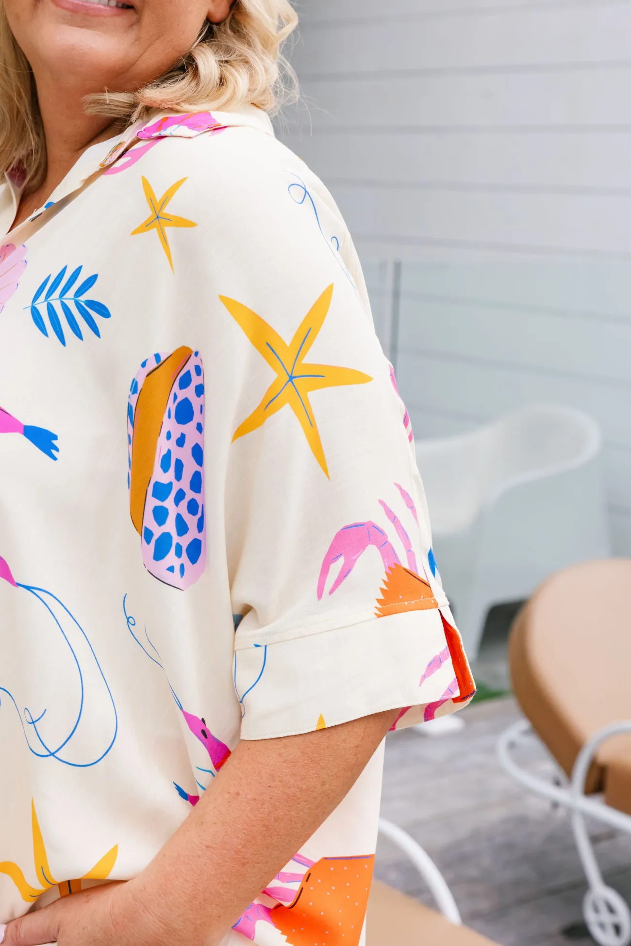 Proud Poppy Clothing Marlo Bamboo Blend Shirt in Crabby Patty CrabbyPatty Sale