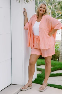 Proud Poppy Clothing Marlo Shirt in Orange Sahara OrangeSahara Online