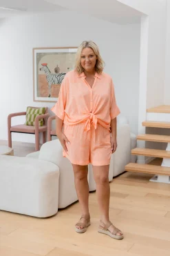Proud Poppy Clothing Marlo Shirt in Orange Sahara OrangeSahara Online