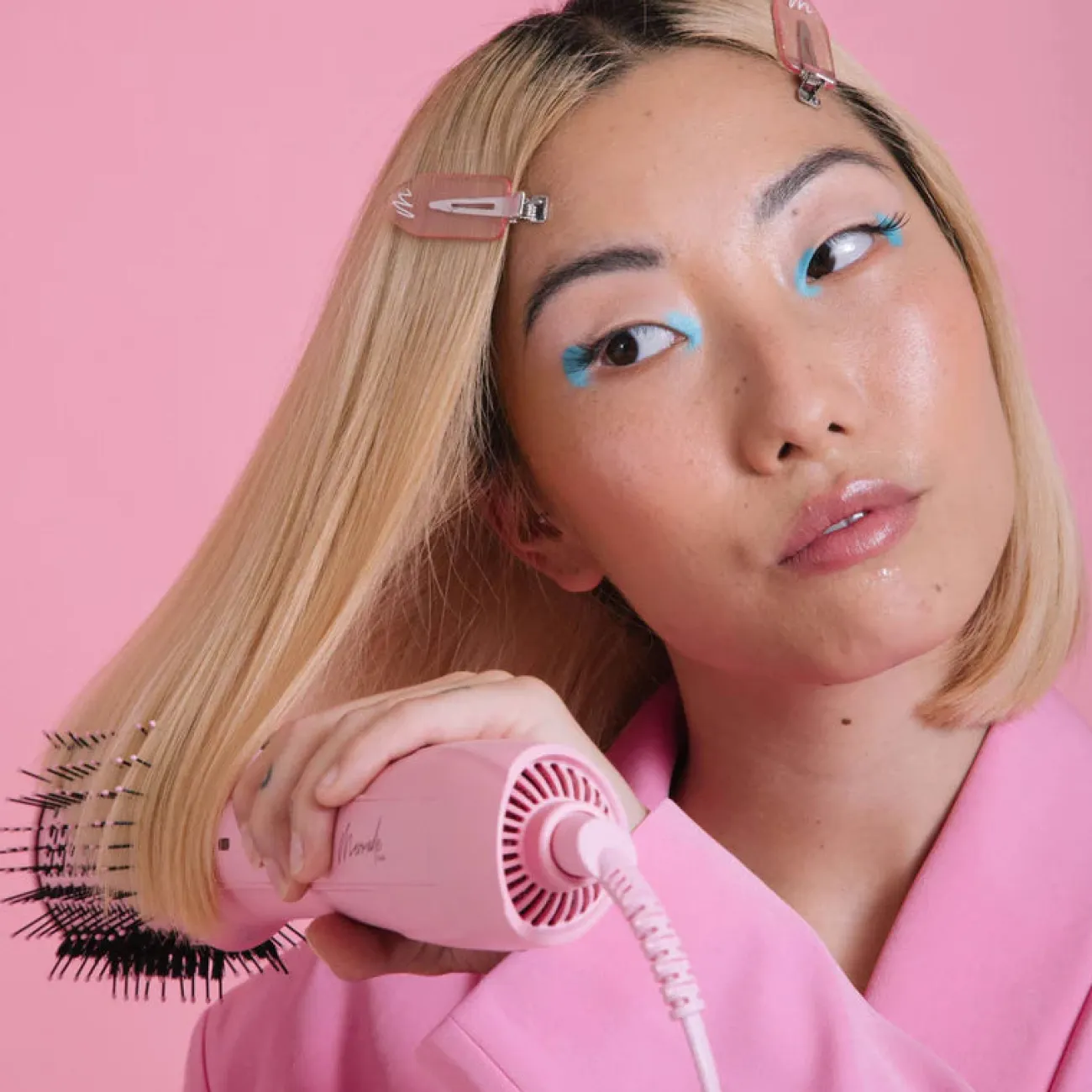 Proud Poppy Clothing Mermade Hair Blow Dry Brush - Signature Pink Hot