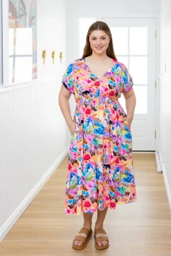Proud Poppy Clothing Millie Dress in Aussie Lilac by Kasey Rainbow Hot