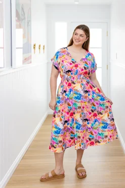 Proud Poppy Clothing Millie Dress in Aussie Lilac by Kasey Rainbow Hot