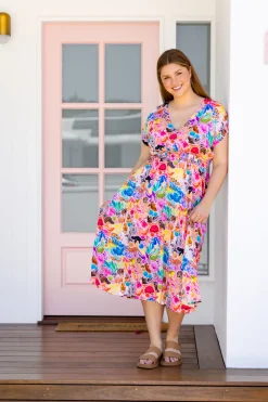 Proud Poppy Clothing Millie Dress in Aussie Lilac by Kasey Rainbow Hot