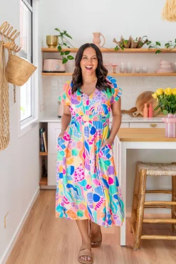 Proud Poppy Clothing Millie Dress in Peachy Keen by Kasey Rainbow Fashion