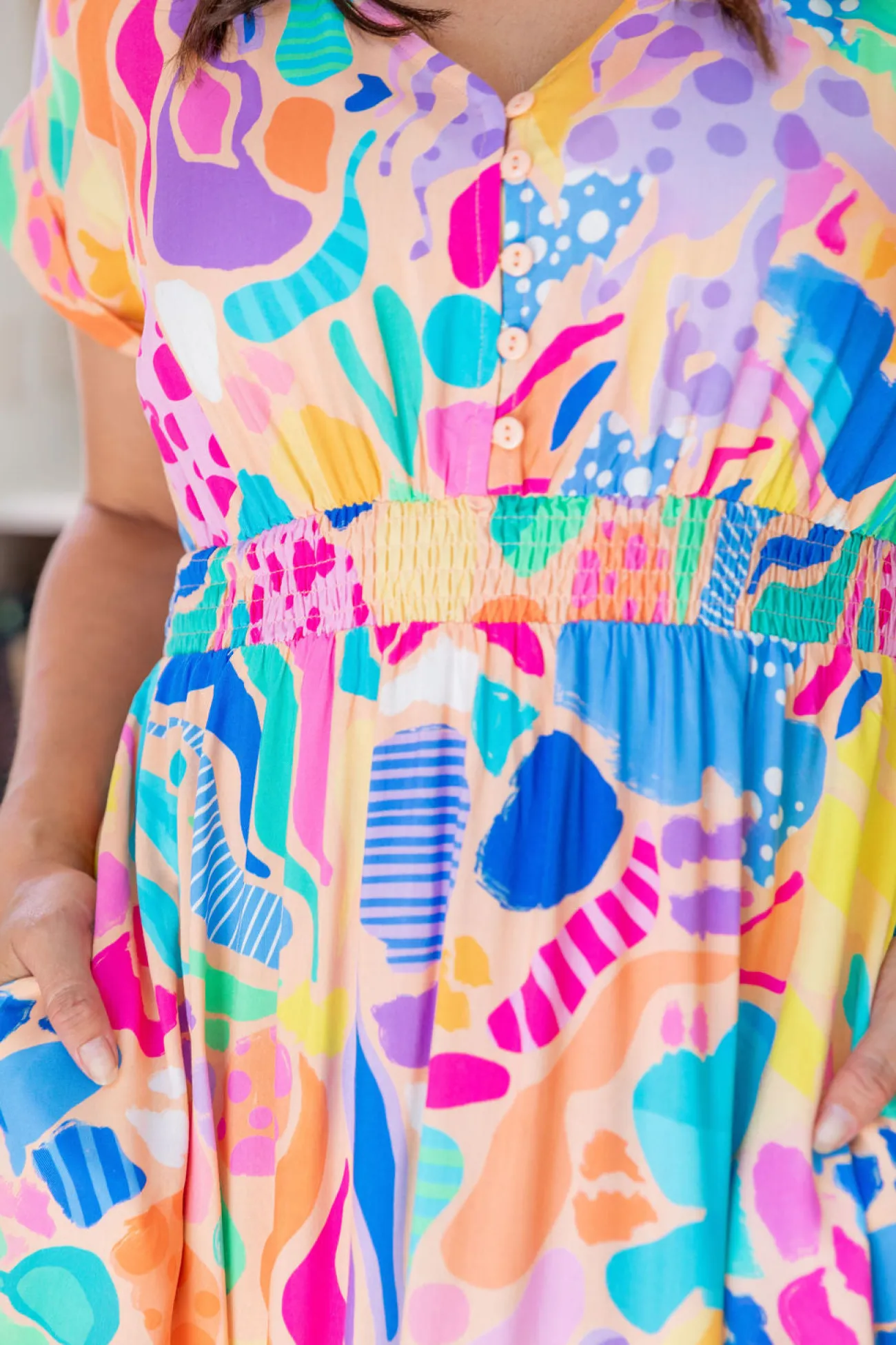 Proud Poppy Clothing Millie Dress in Peachy Keen by Kasey Rainbow Fashion