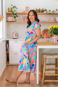 Proud Poppy Clothing Millie Dress in Peachy Keen by Kasey Rainbow Fashion