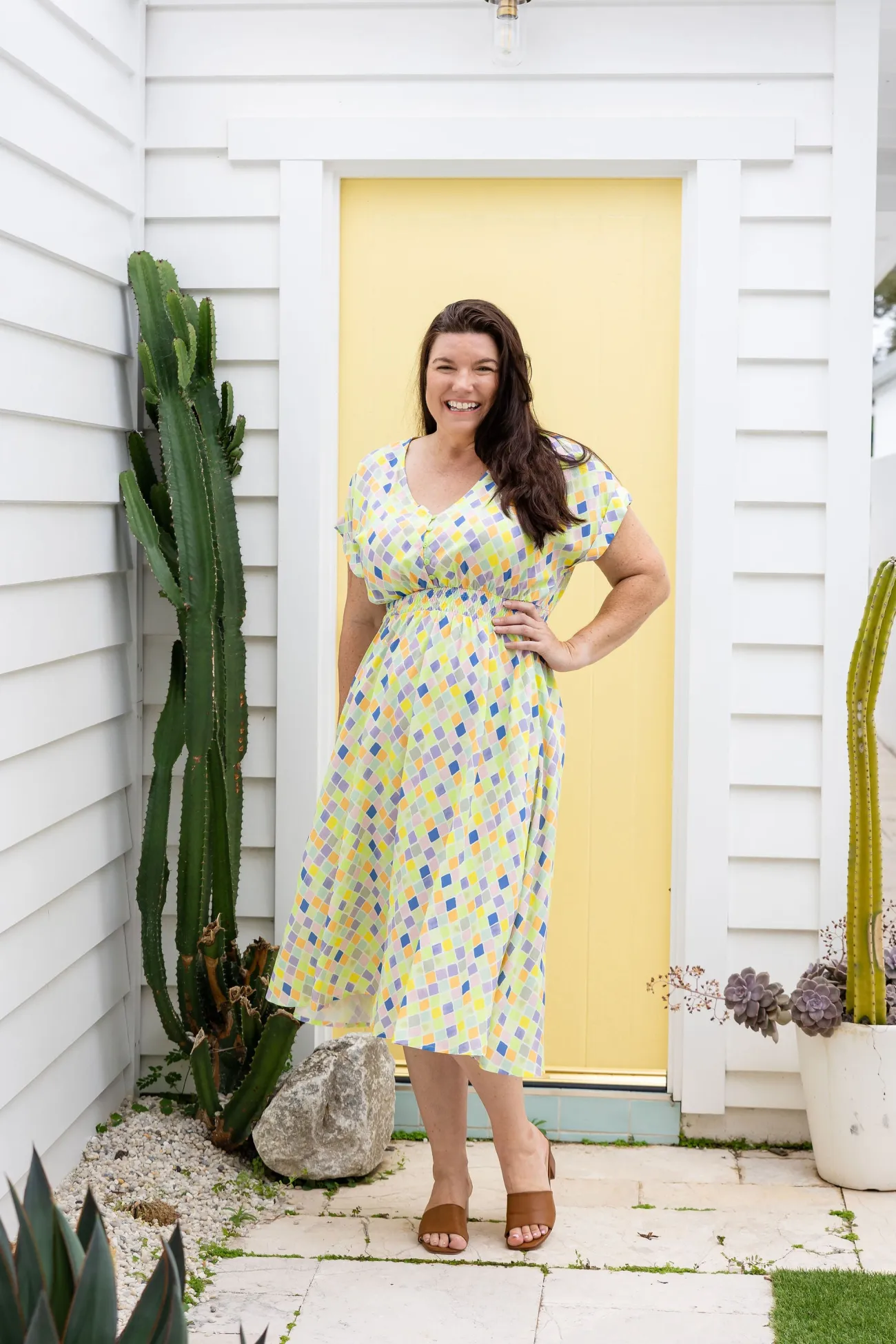 Proud Poppy Clothing Millie Midi Dress in Diced Fashion