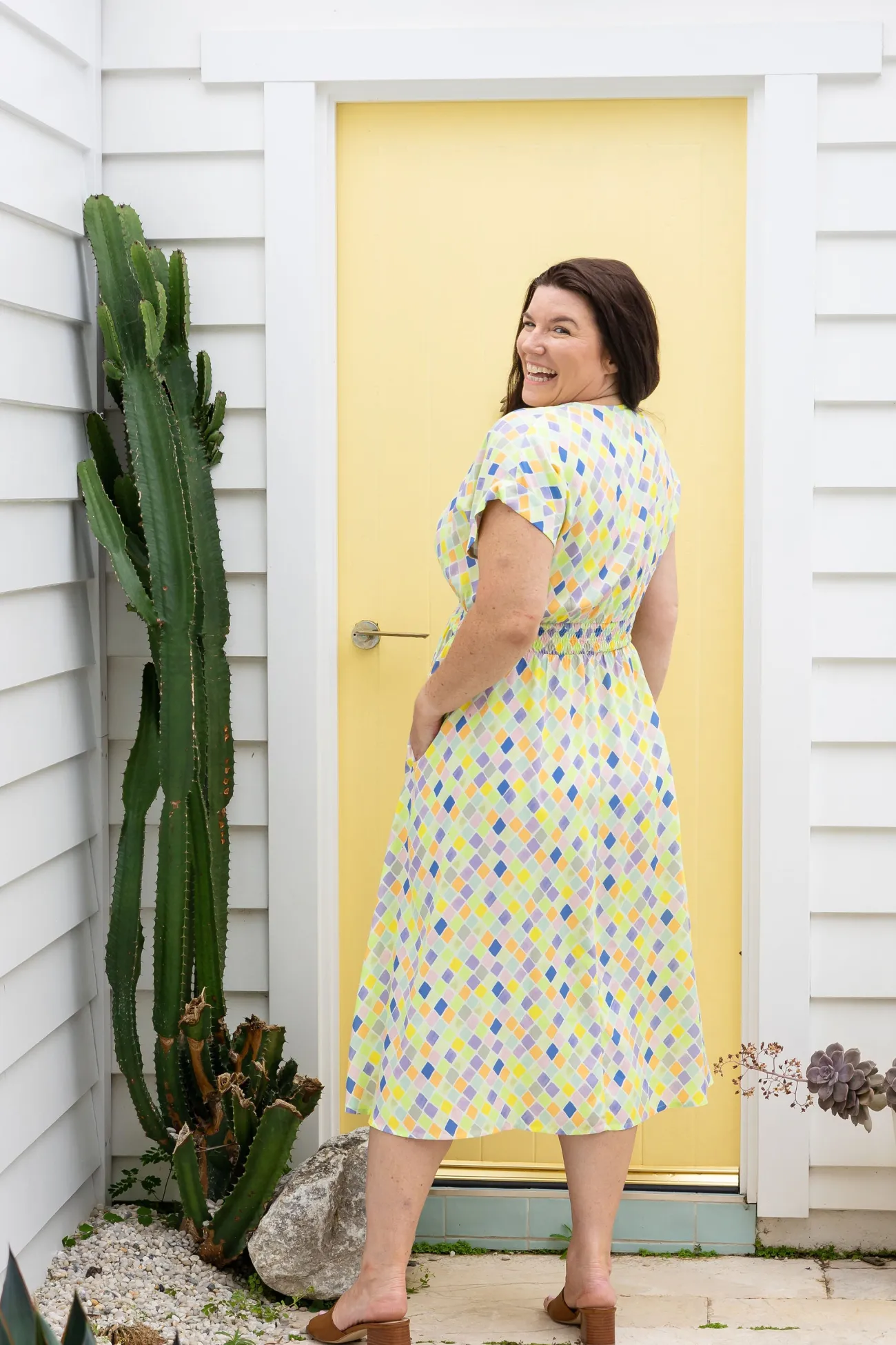 Proud Poppy Clothing Millie Midi Dress in Diced Fashion