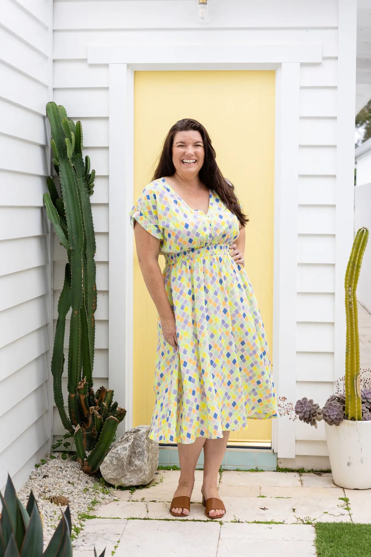 Proud Poppy Clothing Millie Midi Dress in Diced Fashion