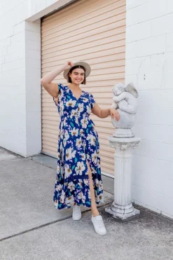 Proud Poppy Clothing Milly Navy Floral Maxi Dress Fashion
